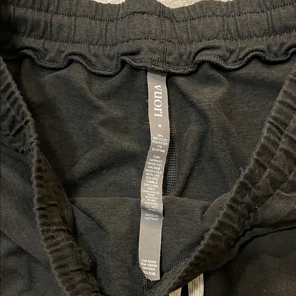 Vuori  Performance Black Jogger Pants with White Drawstring - Picture 5 of 10